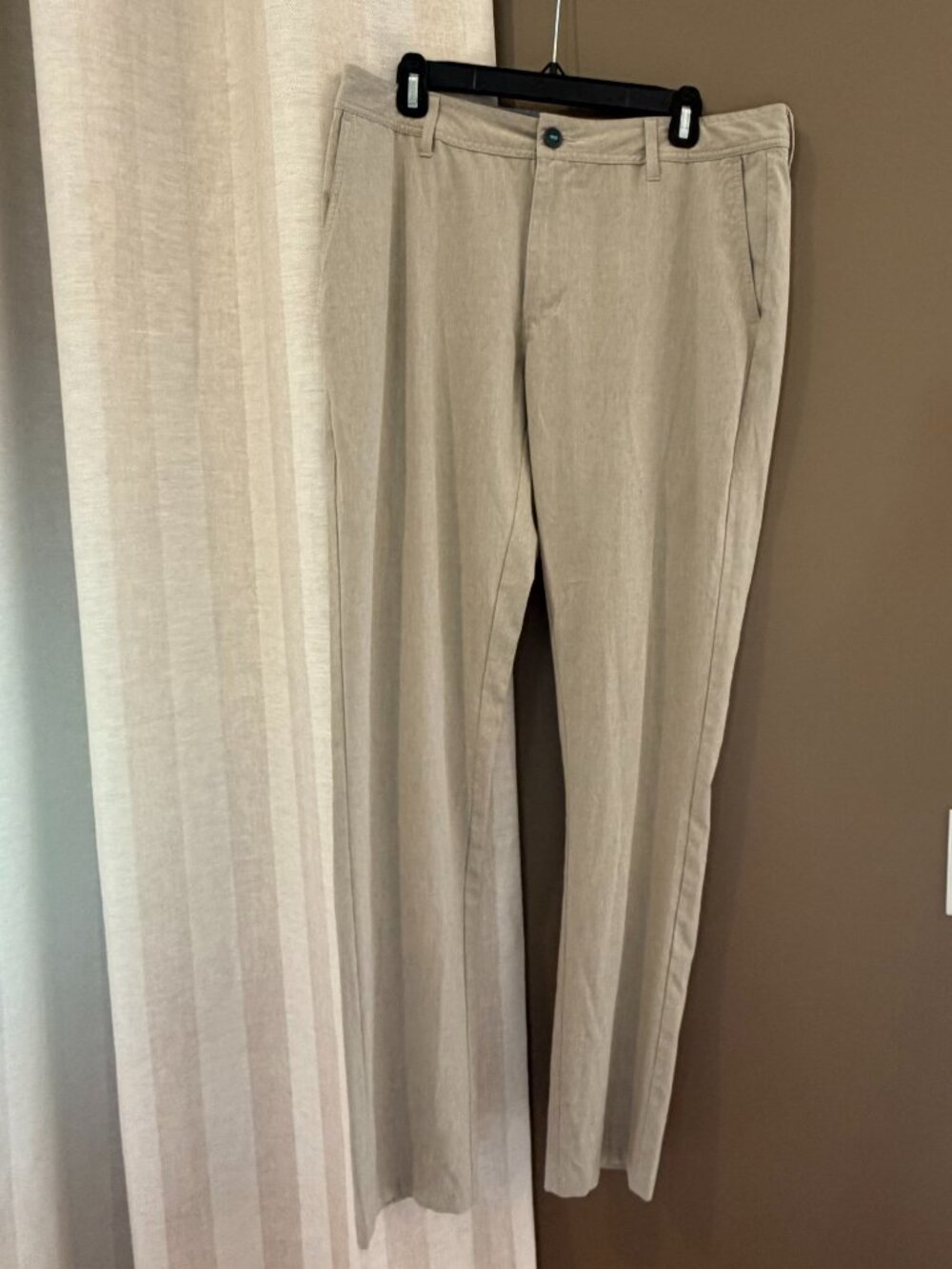 Linksoul Men's Casual Golf Weekend Neutral Lightweight Pants, Size 34 Long